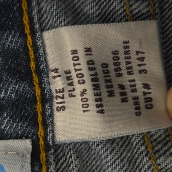 Vintage L.A. Blues 90's Y2K Denim Flare Jeans Size 14 - Picture 5 of 11